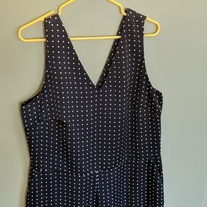 Navy/White Polka Dot Banana Republic Jumpsuit- 16T